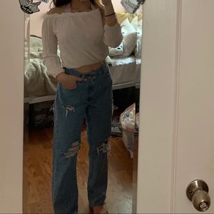 brandy melville white maura top